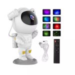 LED Prožektorius CP  3D Astronout 360 degree Rotate Head Star Sky & Nebula projector with Remote White