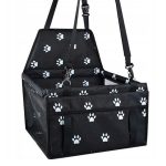 Kitas produktas iLike  Small Dog & Cat Car Travel Carrier Waterproof & Foldable Black Paw Print 