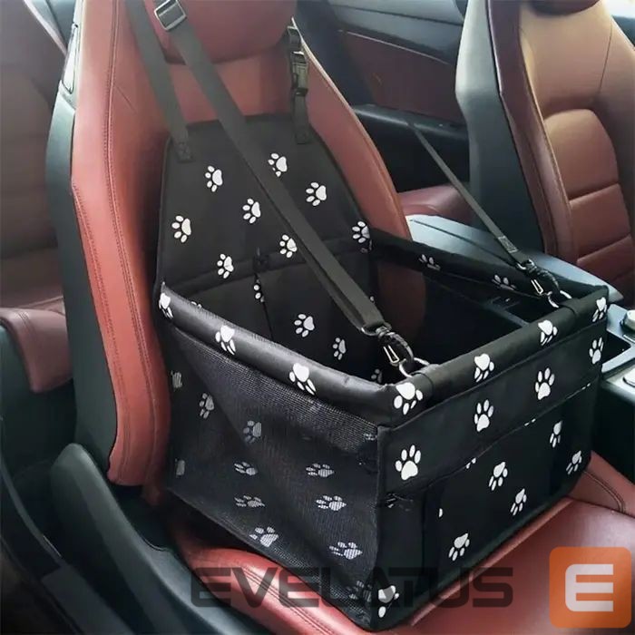 Kitas produktas iLike Small Dog & Cat Car Travel Carrier Waterproof & Foldable Black Paw Print