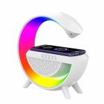 Stalinė lempa Elight  G Shape Speaker Lamp with RGB LED lightning & Wireless Smart Device Charger White