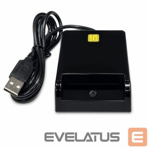 Adapteris iLike  USB Smart Card Reader, Contact IC Card Reader for Digital Signature, eID, Banking & Government Cards Black