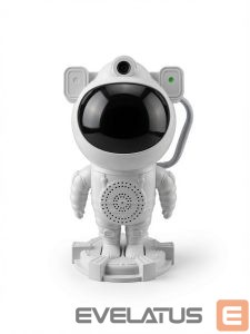 LED Prožektorius iLike  Astronaut Smart LED Lamp with Bluetooth Speaker, RGB Night Light, Remote Control, 360° Rotating Head White