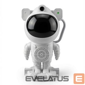 LED Prožektorius iLike  Astronaut Smart LED Lamp with Bluetooth Speaker, RGB Night Light, Remote Control, 360° Rotating Head White
