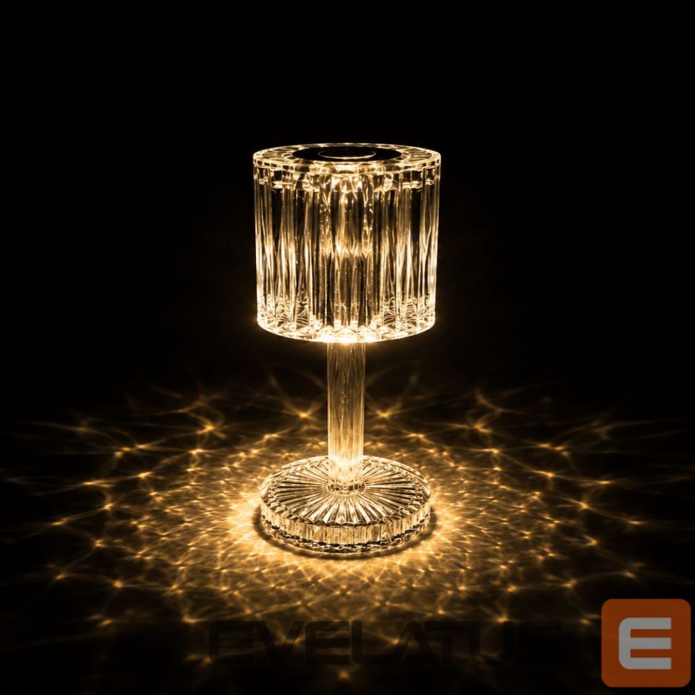 Stalinė lempa iLike Crystal Touch RGB LED Table Lamp with Bluetooth Speaker, Ambient Night Light & Remote Control