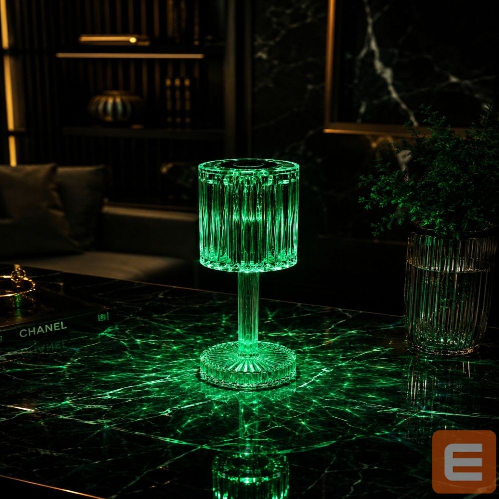 Stalinė lempa iLike Crystal Touch RGB LED Table Lamp with Bluetooth Speaker, Ambient Night Light & Remote Control