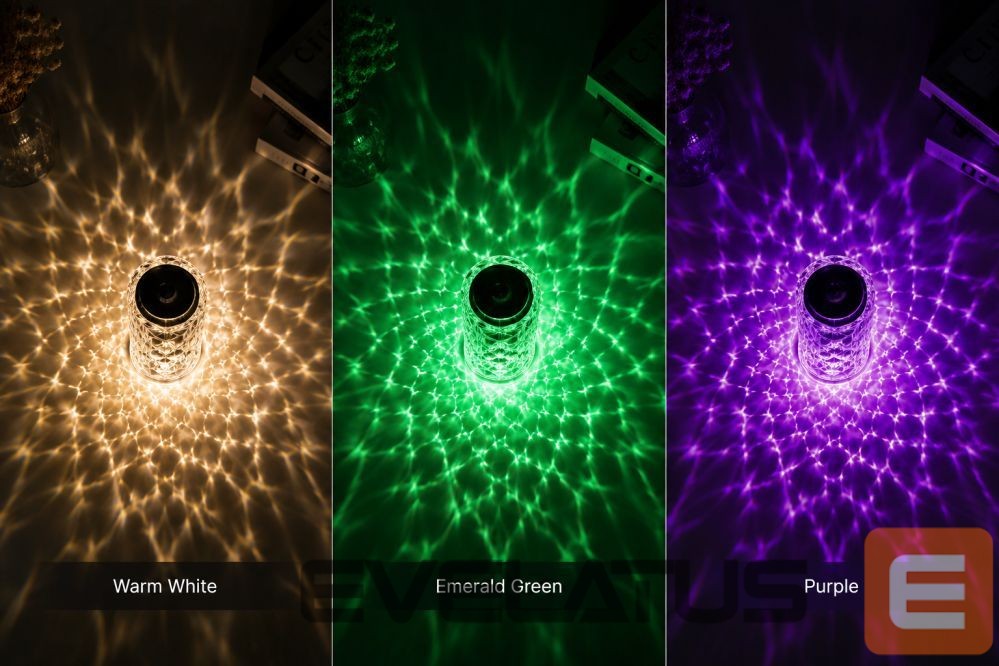 Stalinė lempa iLike Crystal Bubble Touch RGB LED Table Lamp with Bluetooth Speaker