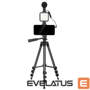 Selfie lazda Elight  M5 Vlog Smartphone Fix Video & Photo kit with Led light / Microphone / Tripod 1.3m / remote 