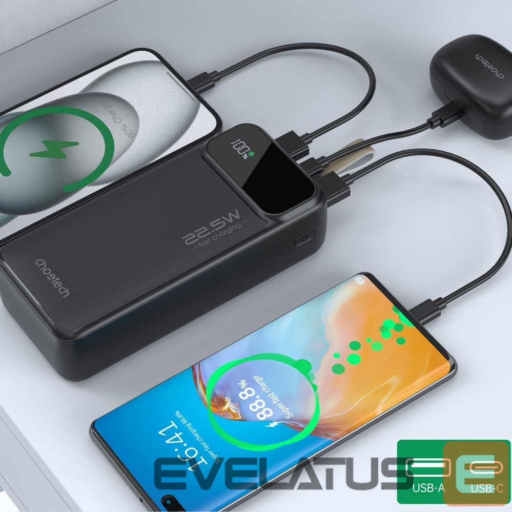 Išorinė baterija Choetech Choetech Power Bank 30000 mAh Black