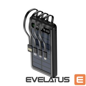 Išorinė baterija Setty  Setty solar power bank SLR-100 10000 mAh black 