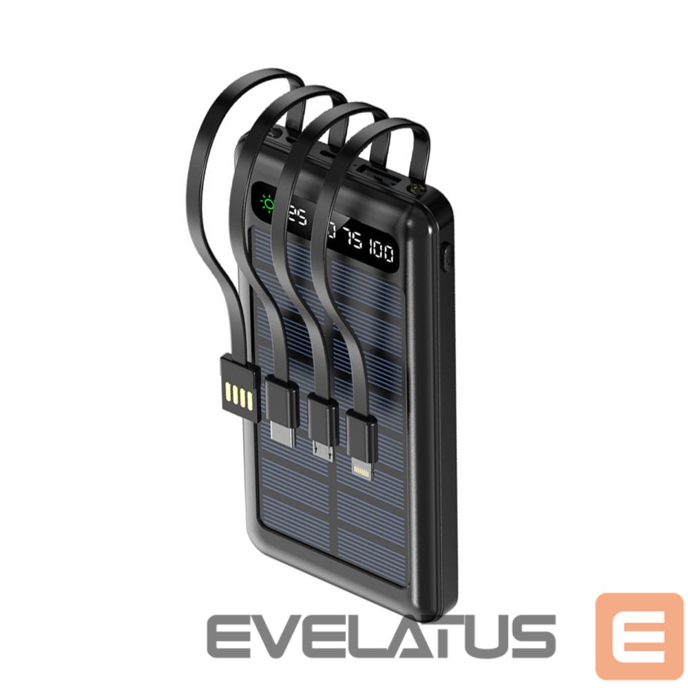 Išorinė baterija Setty Setty solar power bank SLR-100 10000 mAh black