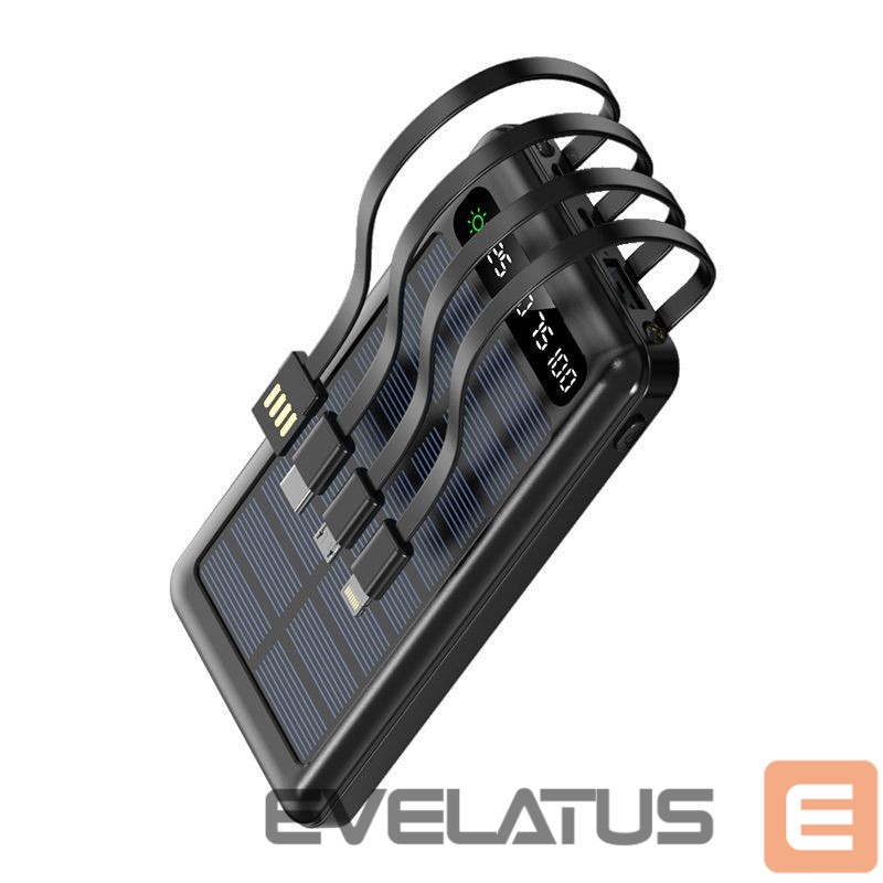Išorinė baterija Setty Setty solar power bank SLR-100 10000 mAh black