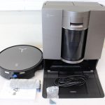 Dulkių siurblys Ecovacs  SALE OUT.  DEEBOT X11 OMNICYCLONE EU Vacuum & mop, Wet&Dry,with new bagless All-in-One OmniCyclone station, Black (with brown shimmer |  Robot Vacuum Cleaner with New Bagless All-in-One OmniCyclone Station | DEEBOT X11 OMNICYCLONE EU | Wet&Dry | 6400 mAh | 19500 Pa | Black | ITEM USED, DIRTY AND SCRATCHED. MISSING BRUSH 
