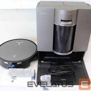 Dulkių siurblys Ecovacs  SALE OUT.  DEEBOT X11 OMNICYCLONE EU Vacuum & mop, Wet&Dry,with new bagless All-in-One OmniCyclone station, Black (with brown shimmer |  Robot Vacuum Cleaner with New Bagless All-in-One OmniCyclone Station | DEEBOT X11 OMNICYCLONE EU | Wet&Dry | 6400 mAh | 19500 Pa | Black | ITEM USED, DIRTY AND SCRATCHED. MISSING BRUSH 